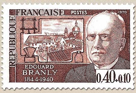 Personnages célèbres. Edouard Branly, Physicien et chimiste (1844-1940) 40c. + 10c. Brun-lilas Y1626