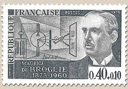 Personnages célèbres. Maurice de Broglie, physicien (1875-1960) 40c. + 10c. Gris Y1627