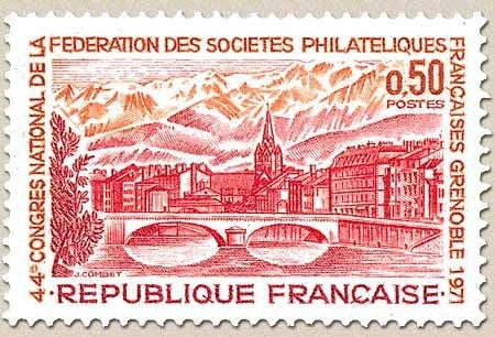 44e congrès national de la Fédération des sociétés philatéliques françaises, à Grenoble. 50c. Y1681