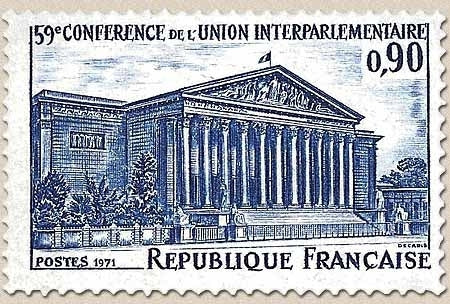 59e conférence de l'Union interparlementaire. LAssemblée Nationale 90c. Bleu-violet Y1688
