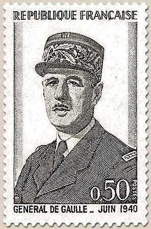 Anniversaire de la mort du général de Gaulle. 50c. Sépia. Le Général De Gaulle en juin 1940 Y1695