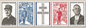 Anniversaire de la mort du général de Gaulle. La bande entière Y1698A