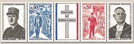 Anniversaire de la mort du général de Gaulle. La bande entière Y1698A