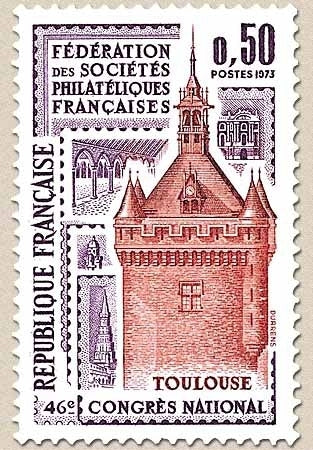 46e congrès national de la Fédération des sociétés philatéliques françaises, à Toulouse. 50c. Y1763