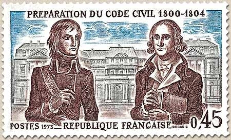 Histoire de France. Bonaparte. Jean Portalis. Préparation du Code Civil, 1800-1804  45c. Y1774