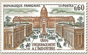 Histoire de France. Encouragement à l'industrie, 1806  60c. Brun-jaune, vert-bleu et brun Y1775
