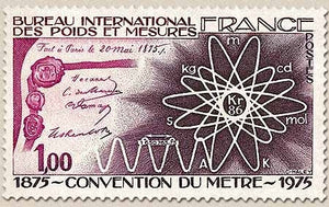 Convention du mètre. 1f. Violet et lilas Y1844