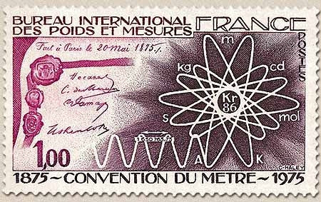 Convention du mètre. 1f. Violet et lilas Y1844