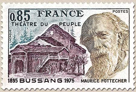 Théâtre du peuple de Bussang. 85c. Bleu, olive et violet Y1846