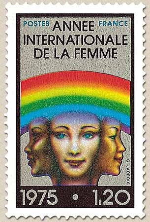 Année internationale de la Femme. 1f.20 polychrome et argent Y1857