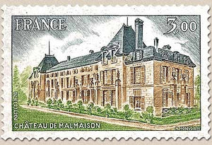 Série touristique. Château de Malmaison 3f. Bleu-gris, vert-jaune et bistre Y1873