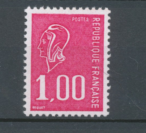 Marianne de Béquet N°1892b 1f rouge sans bande phosphorescente Y1892b