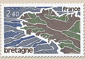 Régions. Bretagne. 2f.40 olive, brun et outremer Y1917