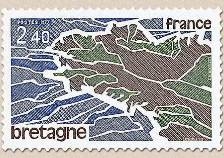 Régions. Bretagne. 2f.40 olive, brun et outremer Y1917