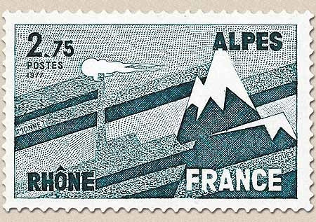 Régions. Rhône-Alpes. 2f.75 bleu-vert foncé Y1919