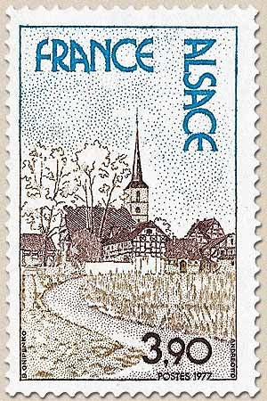 Régions. Alsace. 3f.90 bleu, lilas-brun et bistre Y1921