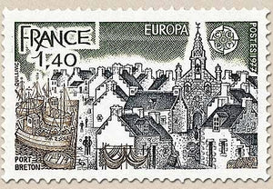 Europa. Port breton. 1f.40 vert-olive, brun-olive et noir Y1929