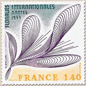 Floralies internationales de Nantes. 1f.40 lilas, jaune et bleu-vert Y1931
