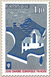 Jeune Chambre économique française. 1f.10 outremer et rouge Y1942
