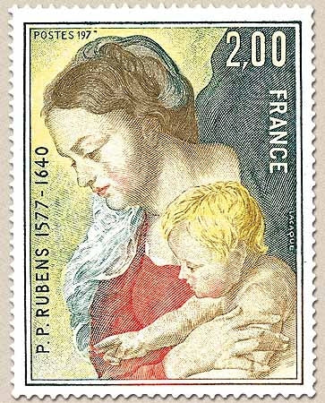 400e anniversaire de la naissance de P. P. Rubens. Tableau.  2f. Polychrome Y1958
