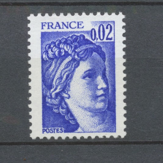 Type Sabine N°1963a 2c bleu-violet Gomme tropicale Y1963a