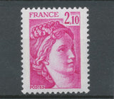 Type Sabine N°1978a 2f.10 rose carminé Gomme tropicale Y1978a