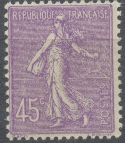 Type Semeuse lignée. 45c. Lilas Neuf luxe ** Y197