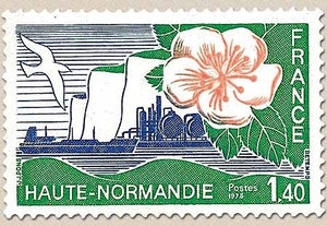 Régions. Haute-Normandie. 1f.40 vert, outremer et orange Y1992