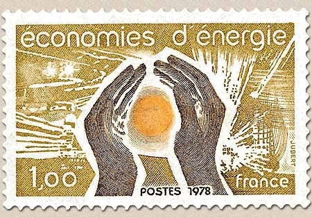 Économies d'énergie. 1f. Bistre, brun et ocre Y2007