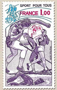 Sport pour tous. 1f. Violet, turquoise et rose Y2020
