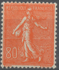 Type Semeuse lignée. 80c. Rouge Neuf luxe ** Y203