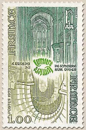 Série touristique. Abbayes normandes 1f. Vert-bleu, vert-olive et vert Y2040