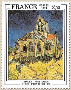 Série artistique. L'Eglise d'Auvers-sur-Oise, de Vincent Van Gogh (1853-1890)  2f. Polychrome Y2054