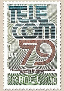 3e exposition mondiale des télécommunications TELECOM 79. Genève 20-26 sept. 1979. 1f.10 Y2055