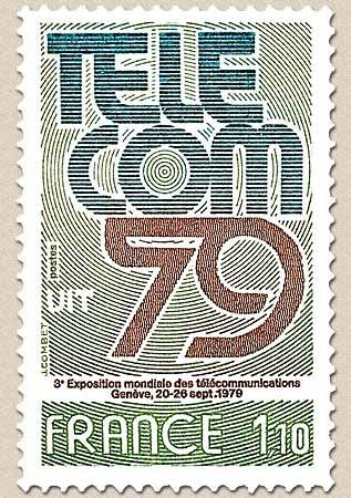 3e exposition mondiale des télécommunications TELECOM 79. Genève 20-26 sept. 1979. 1f.10 Y2055