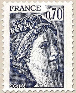 Type Sabine. 70c. Bleu-violet Y2056
