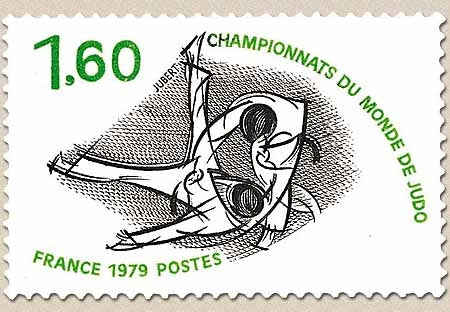 Championnats du monde de judo. 1f.60 vert et noir Y2069