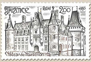 Série touristique. Château de Maintenon 2f. Noir, brun et rouge-brun Y2082