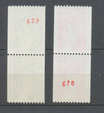 Type Sabine Paires verticales N°2103-2103a et N°2104-2104a N° rge au dos Y2104aAS