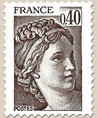 Type Sabine. 40c. Brun foncé Y2118