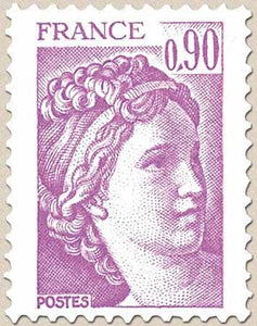 Type Sabine. 90c. Lilas-rose Y2120