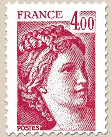 Type Sabine. 4f. Carmin Y2122