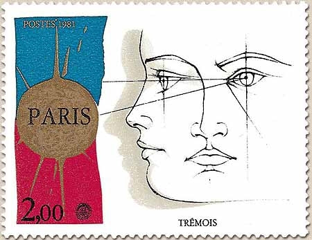 Philexfrance'82. Exposition philatélique internationale. Dessins symboliques de Trémois. 2f. Paris Y2142