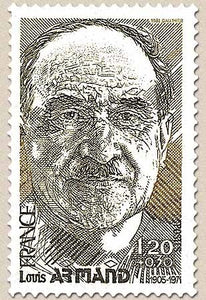 Personnages célèbres. Louis Armand (1905-1971), académicien. 1f.20 + 30c. Olive et vert-olive Y2148