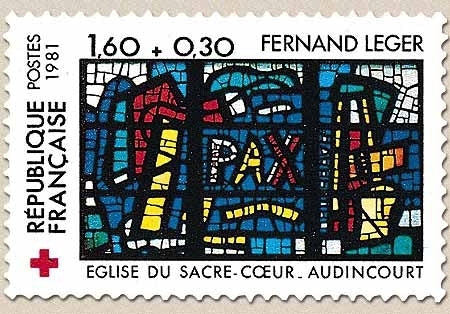 Au profit de la Croix-Rouge. Église du Sacré-Coeur d'Audincourt.  La Paix. 1f.60 + 30c. Multicolore Y2176