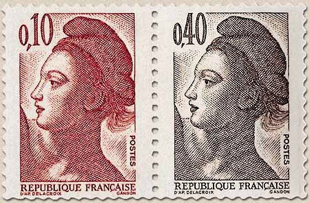 Type Liberté de Delacroix. 10c.+40c. (2183) Y2179a