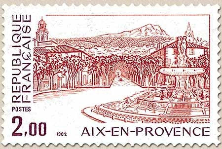 Série touristique. Aix-en-Provence. 2f. Rouge et violet Y2194