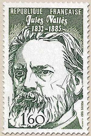 150e anniversaire de la naissance de Jules Vallès (1832-1885), écrivain et journaliste. 1f.60 Y2215