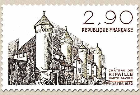 Série touristique. Château de Ripaille (Haute-Savoie). 2f.90 brun-rouge et brun Y2232