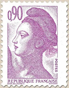 Type Liberté de Delacroix. 90c. Violet clair Y2242